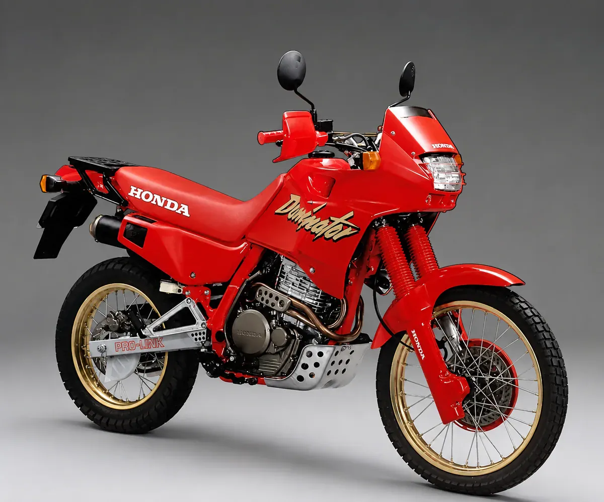 Red Honda NX650 Dominator archive reference motorcycle